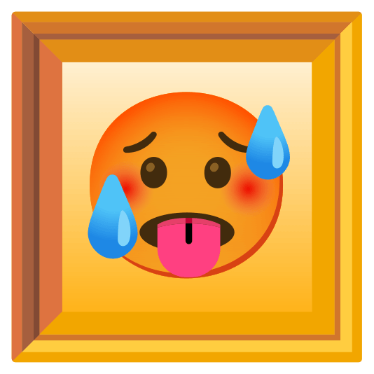 frame with picture hot face