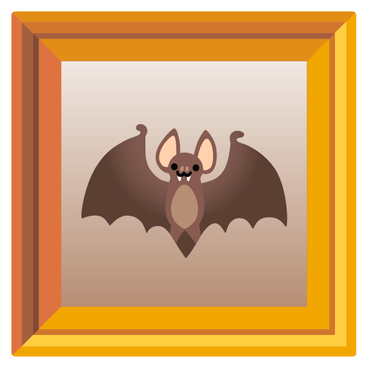 frame with picture bat