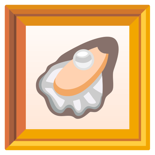 frame with picture oyster