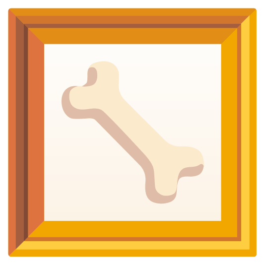 frame with picture bone