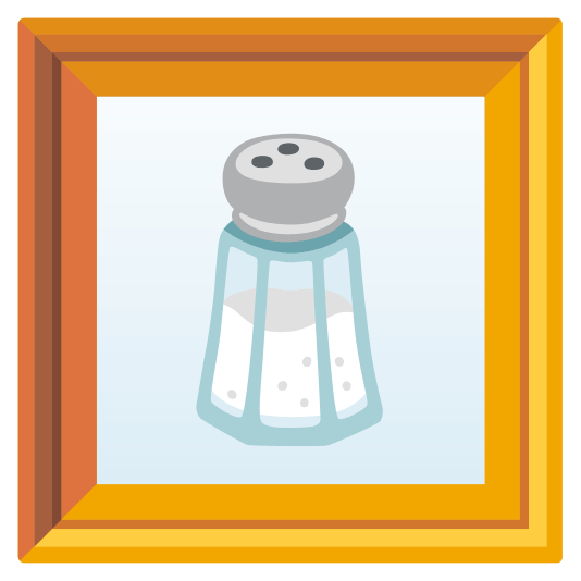 frame with picture salt