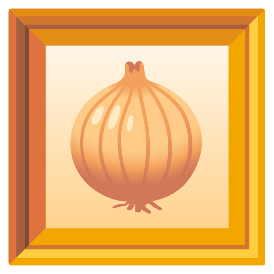 frame with picture onion