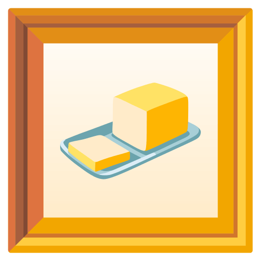 frame with picture butter