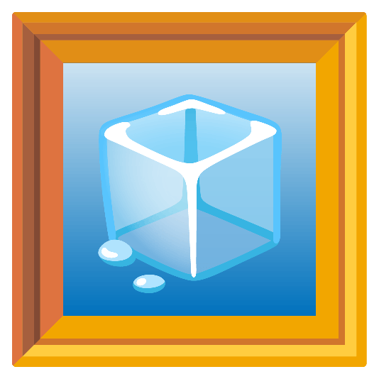 frame with picture ice cube