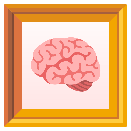 frame with picture brain