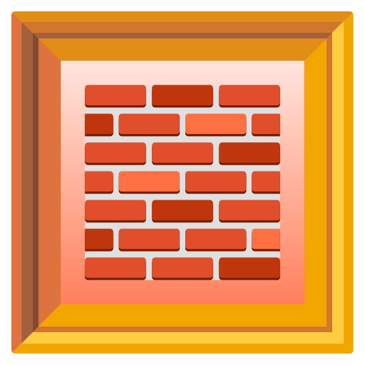frame with picture bricks