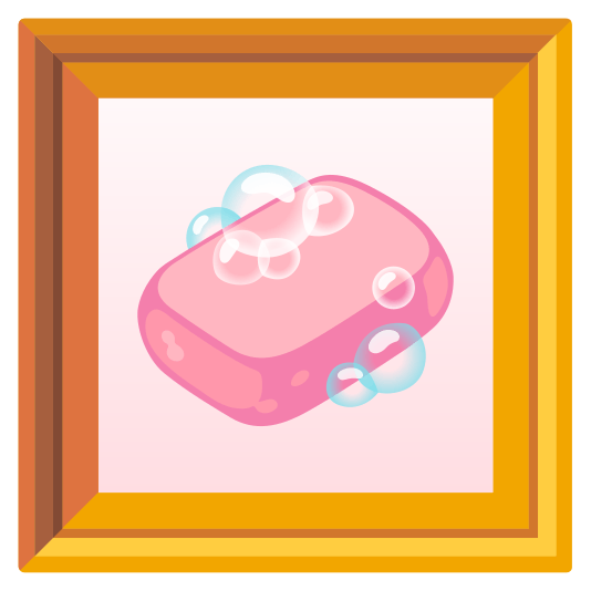 frame with picture soap