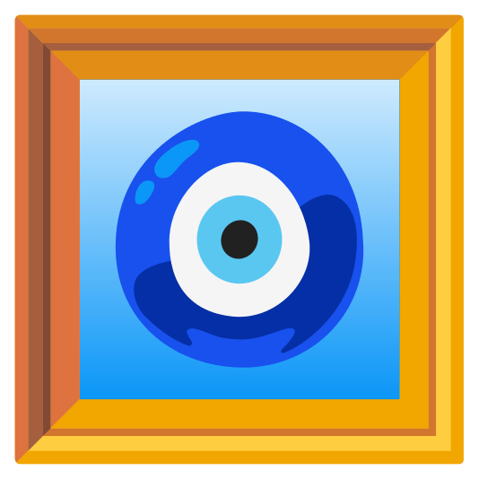 frame with picture nazar amulet