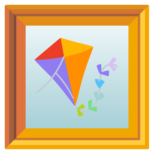 frame with picture kite
