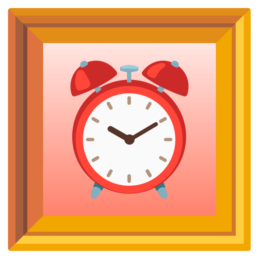 frame with picture alarm clock