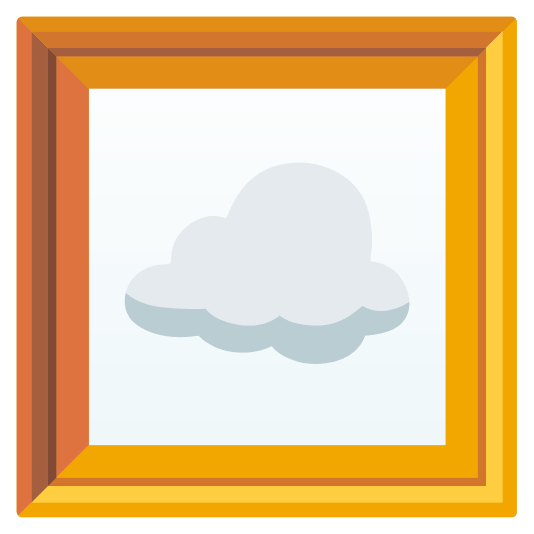 frame with picture cloud