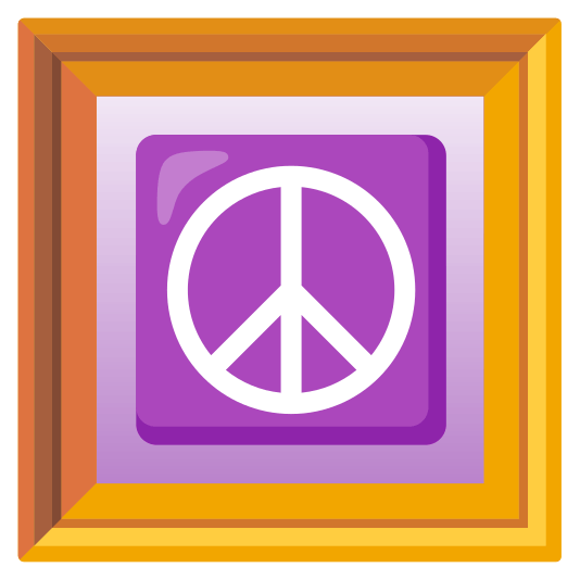 frame with picture peace symbol