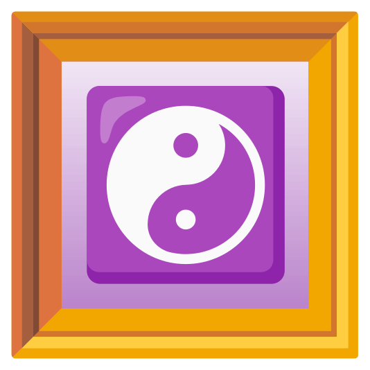 frame with picture yin yang