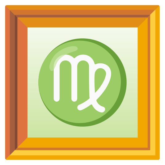 frame with picture virgo