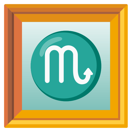 frame with picture scorpius