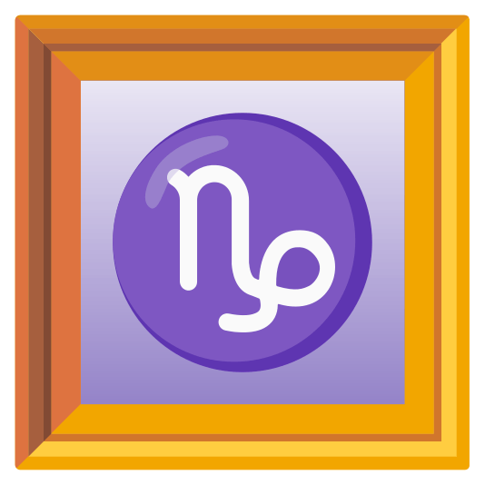 frame with picture capricorn