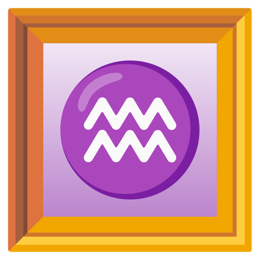 frame with picture aquarius