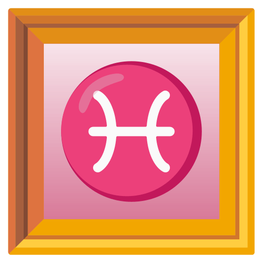 frame with picture pisces