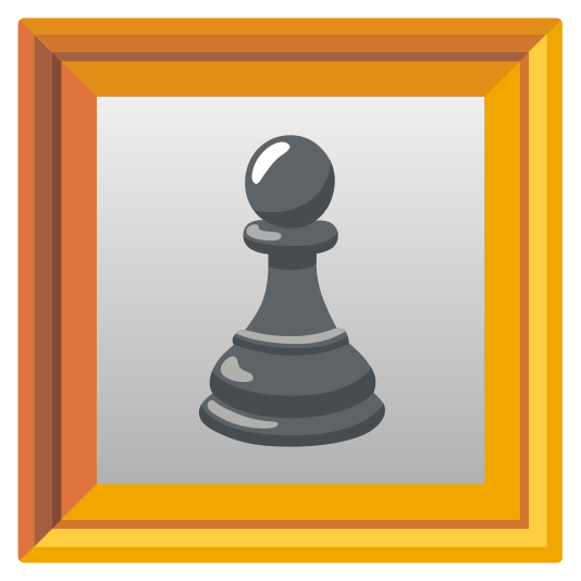 frame with picture chess pawn