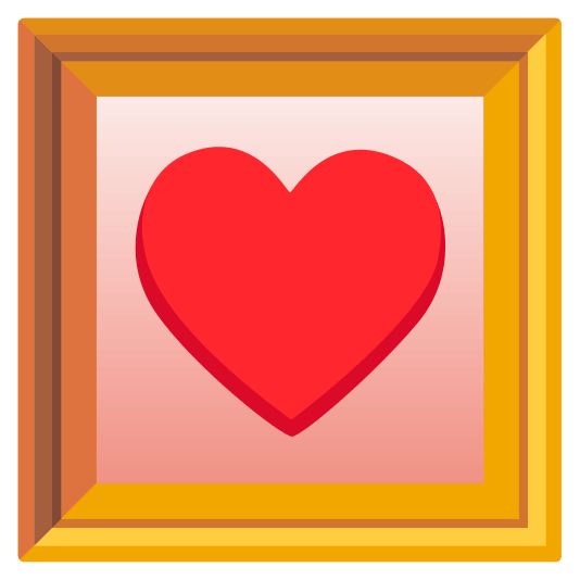 frame with picture hearts