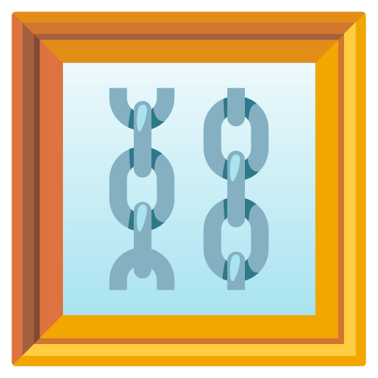 frame with picture chains