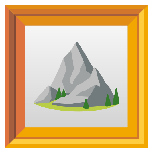 frame with picture mountain