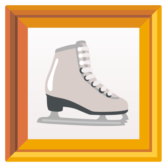 frame with picture ice skate