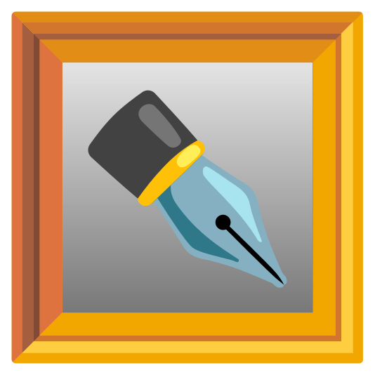 frame with picture black nib