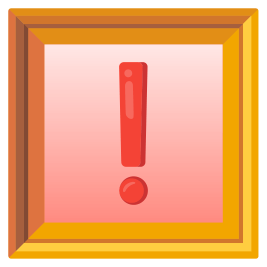 frame with picture exclamation