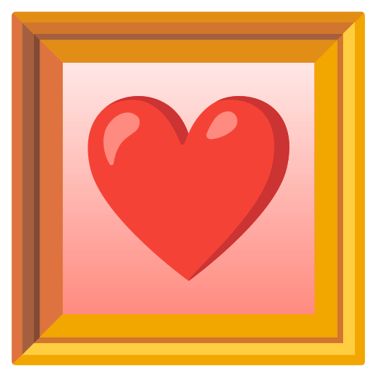 frame with picture heart