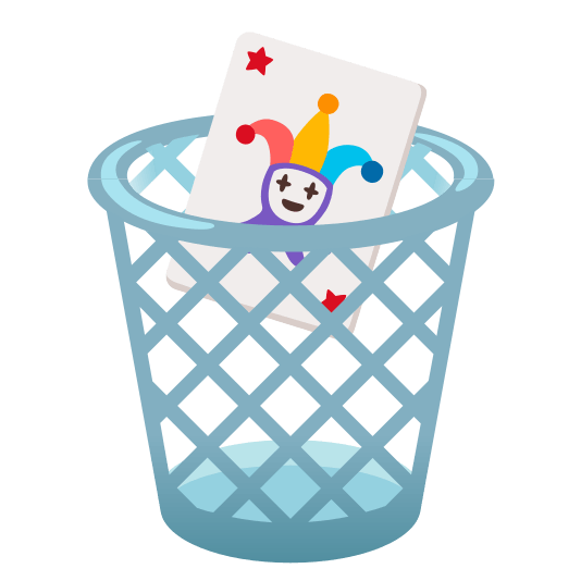 wastebasket black joker