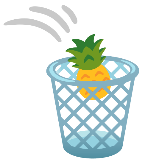 wastebasket pineapple
