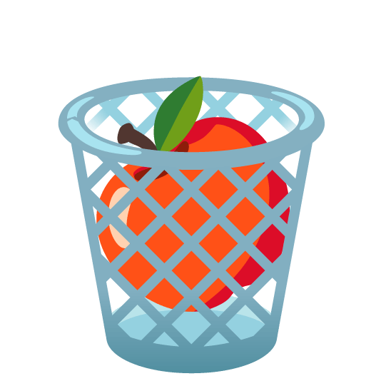 wastebasket apple