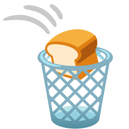 wastebasket bread