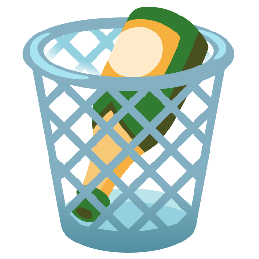 wastebasket champagne