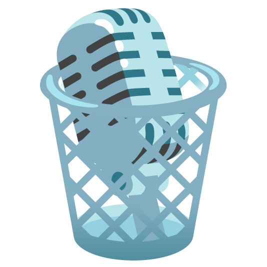 wastebasket studio microphone