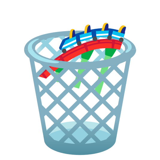 wastebasket roller coaster