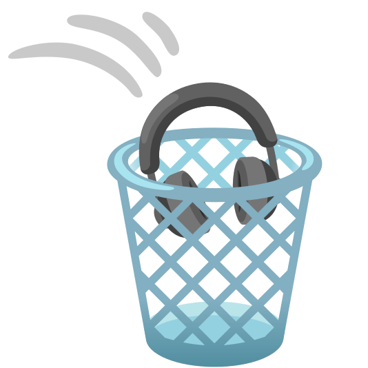 wastebasket headphones