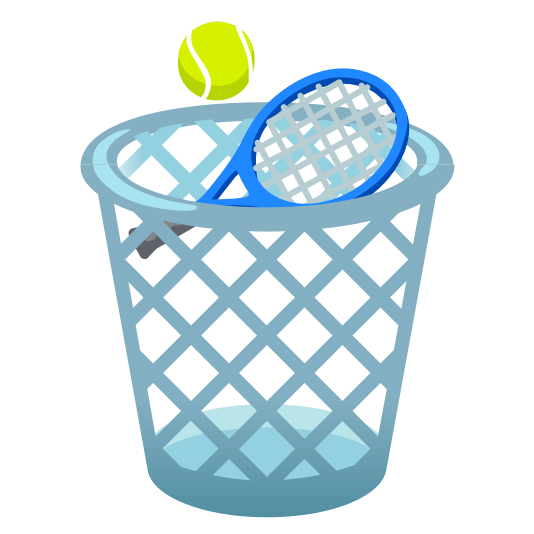 wastebasket tennis