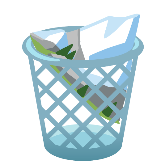 wastebasket snow capped mountain