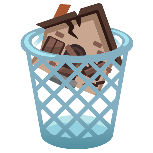 wastebasket derelict house building