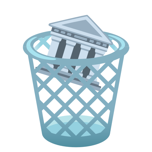 wastebasket classical building