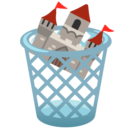 wastebasket european castle