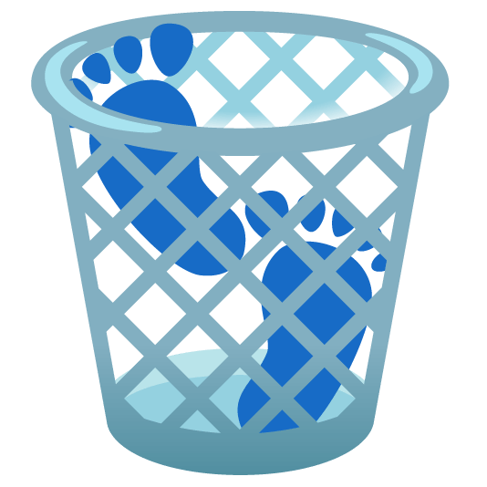 wastebasket footprints