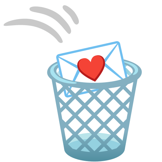 wastebasket love letter