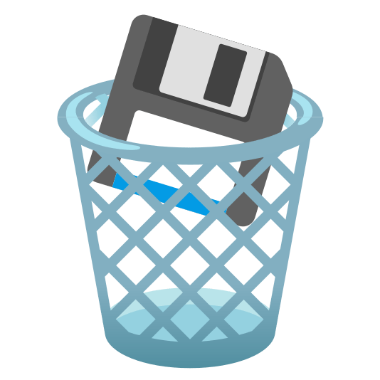 wastebasket floppy disk