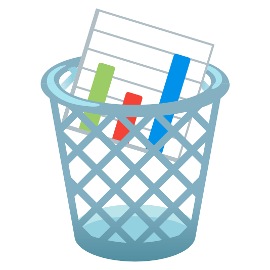 wastebasket bar chart