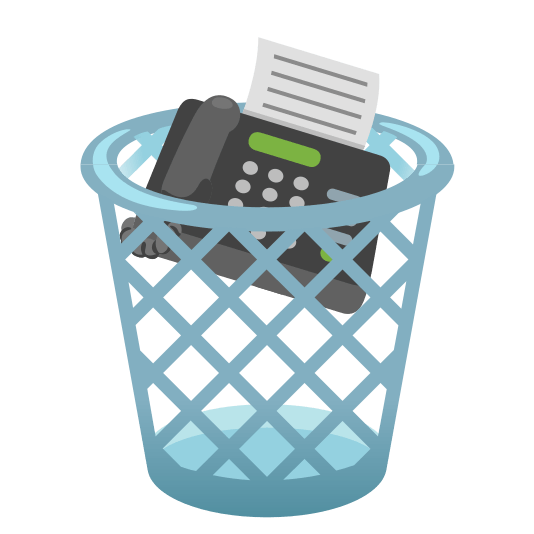 wastebasket fax