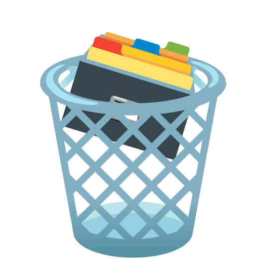 wastebasket card file box