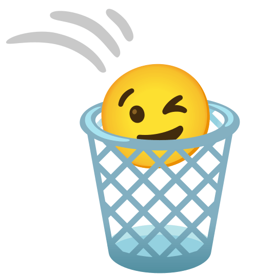 wastebasket wink